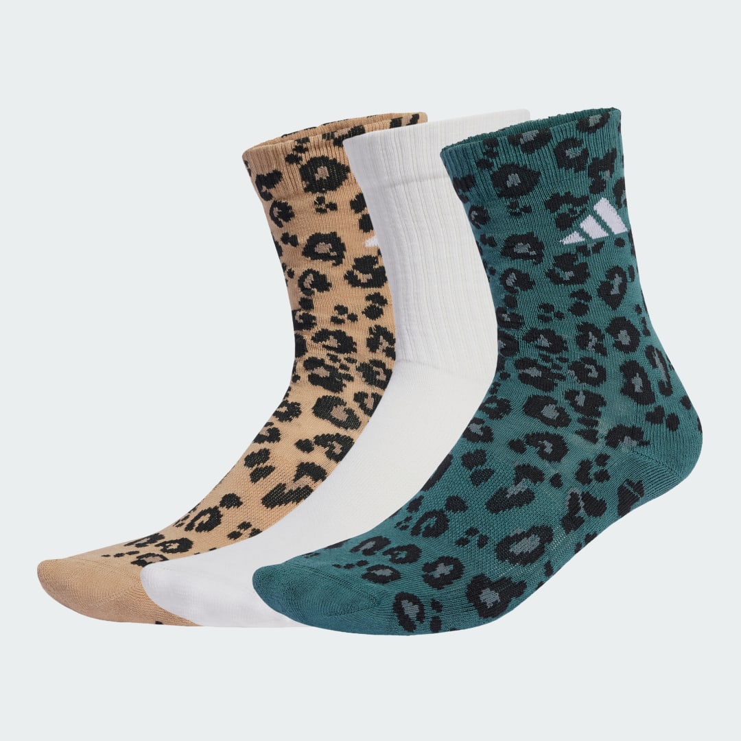 Nogavice adidas Performance Leopard Print Crew Socks 3 Pairs Večbarvna | JX5557, 0