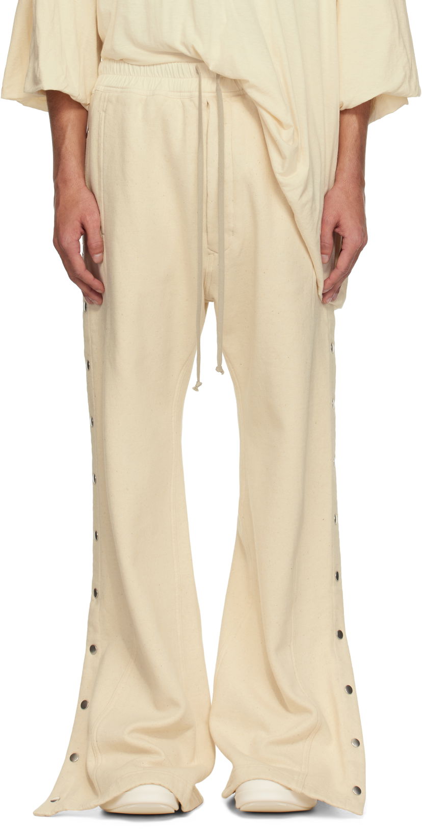 Trenirka Rick Owens Rick Owens DRKSHDW Hollywood Pusher Sweatpants Bež | DU01E3393 FN