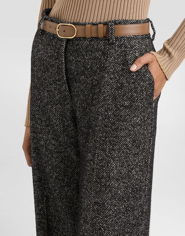 Hlače Dolce & Gabbana Dolce & Gabbana Stretch Wool Chevron Trousers Črna | FTC31TFCBAJS8030, 3