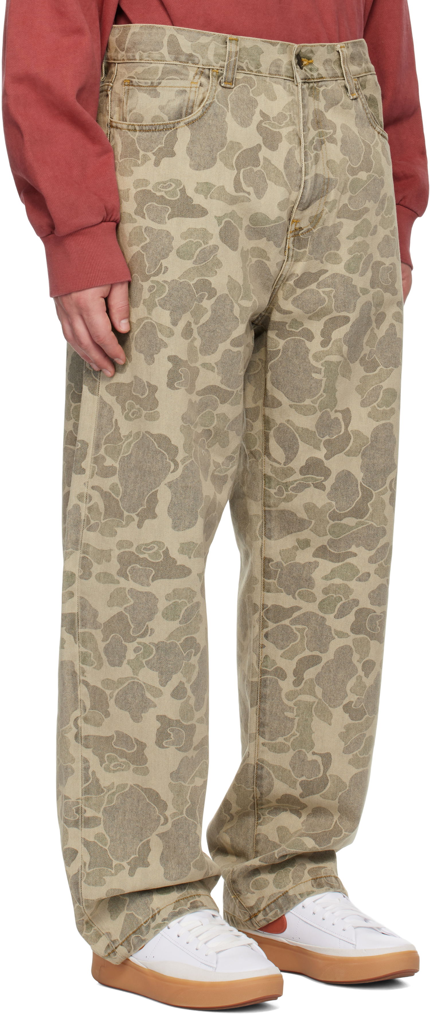 Kavbojke Carhartt WIP Duck Camo Landon Trousers Bež | I033755, 1