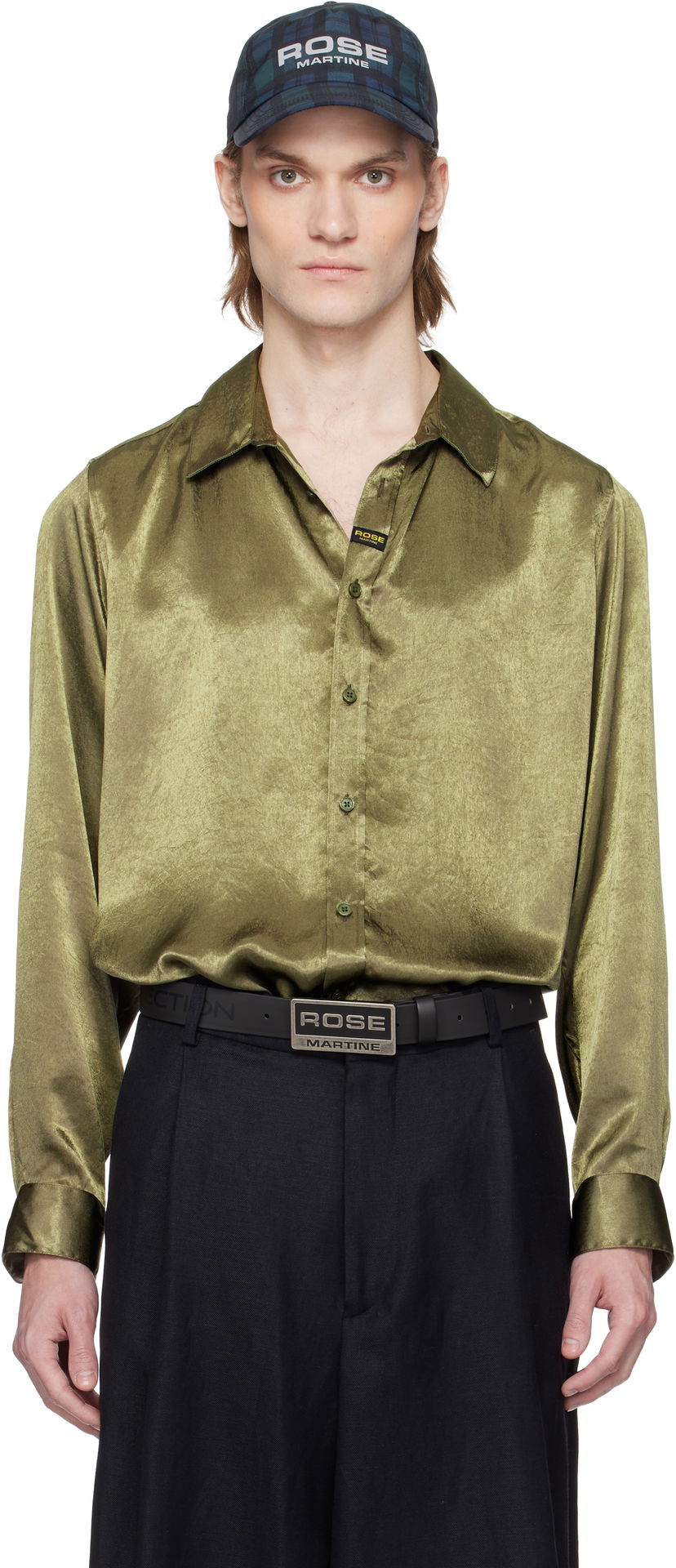 Kapa Martine Rose Martine Rose Classic Shirt Zelena | 401WS26417