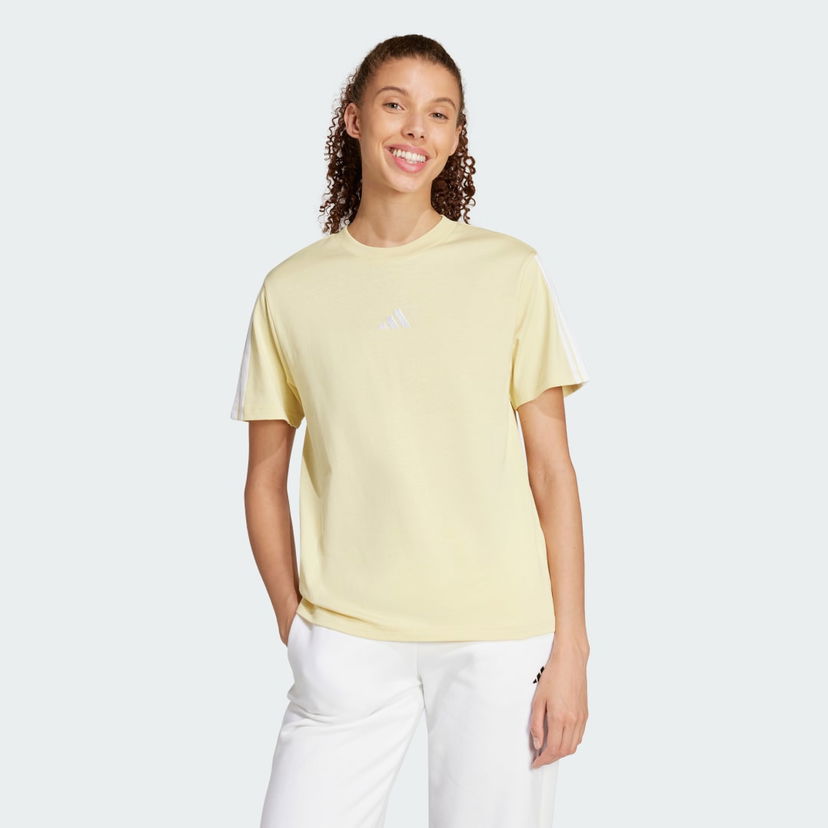 Majica adidas Performance Essentials 3-Stripes Cotton T-Shirt Rumena | JM2406