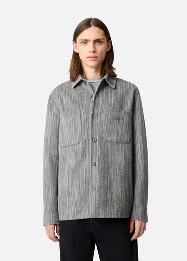 Srajce AXEL ARIGATO Aidan Striped Button-Down Shirt Siva | A3308001, 8