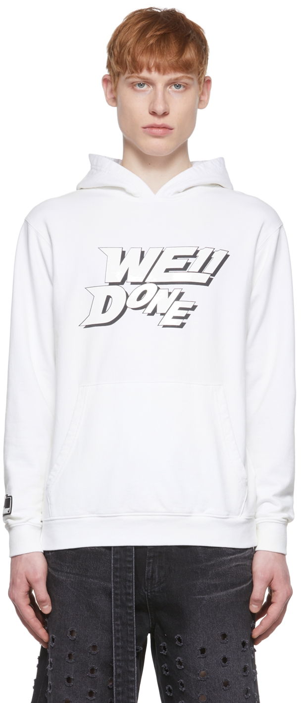 Pulover We11done We11done Hoodie Bela | WD-TH1-22-622-U-WH