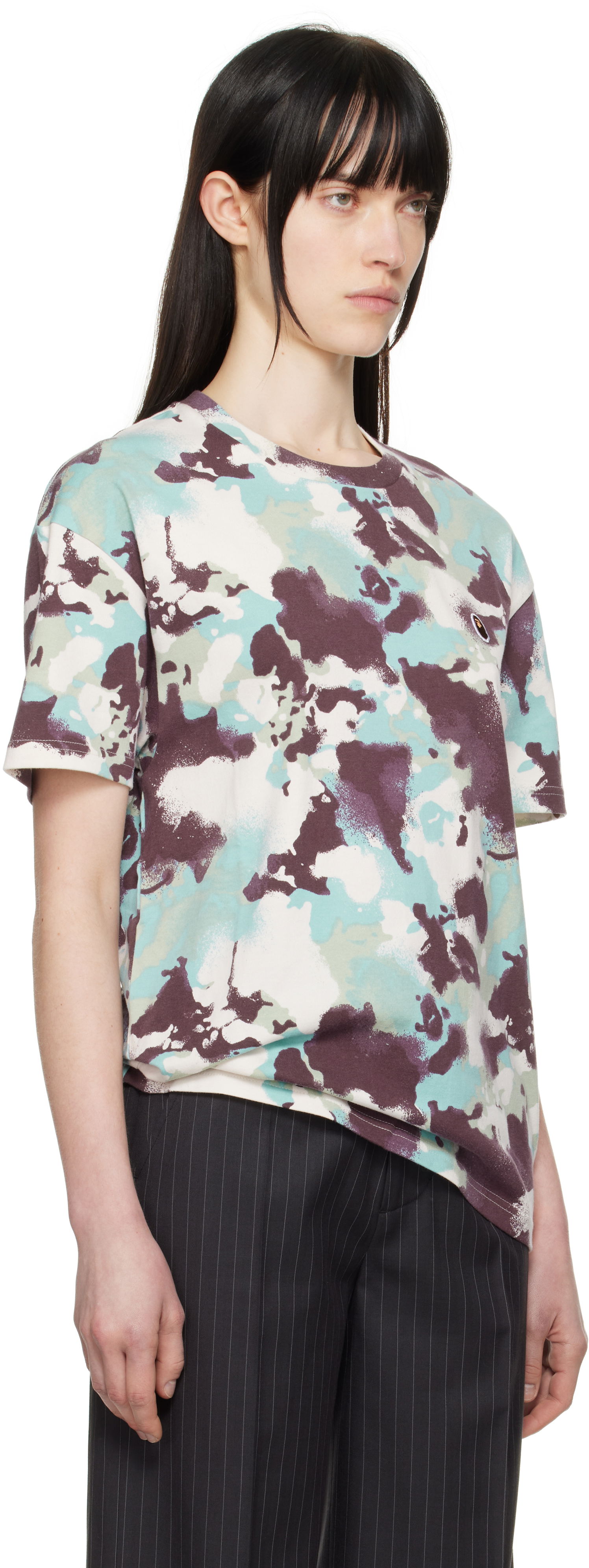 Majica BAPE A Bathing Ape Map Camo Oversized T-Shirt Večbarvna | 001CSL302001L, 1
