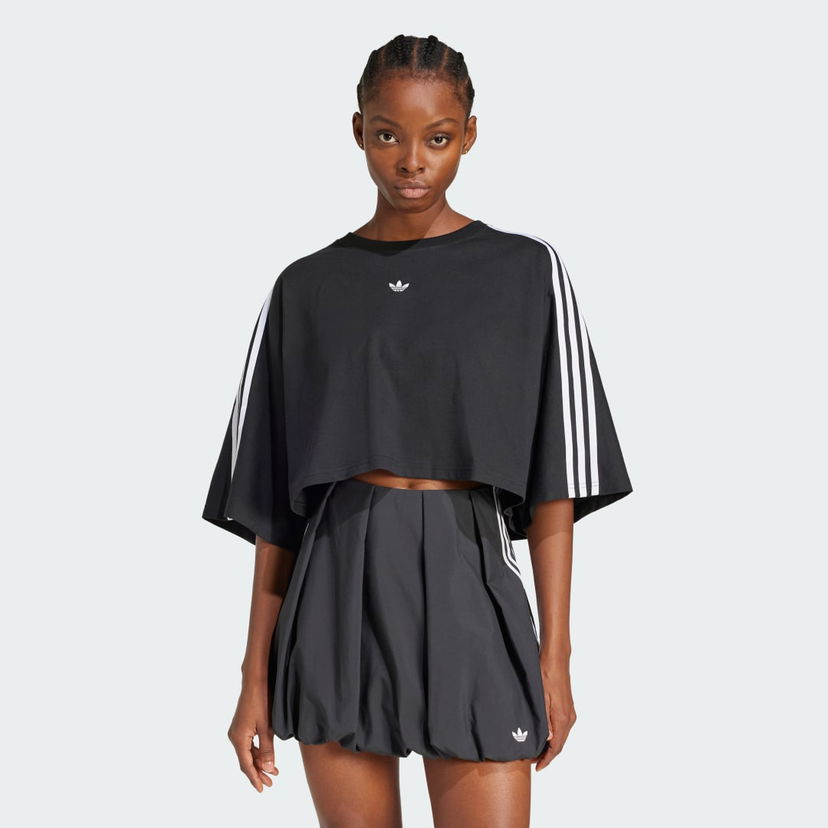 Krop-top adidas Performance Adilenium Season 3 Boxy Oversized Cropped T-Shirt Črna | JY8884