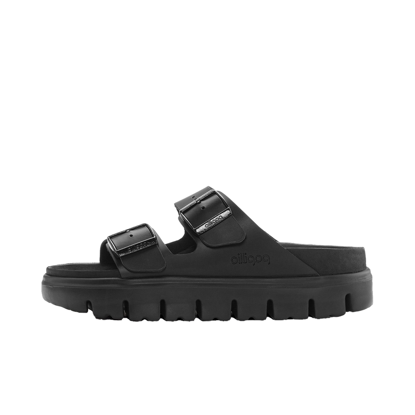 Superge in čevlji Birkenstock Arizona Chunky Leather Narrow Fit Črna | 1024565