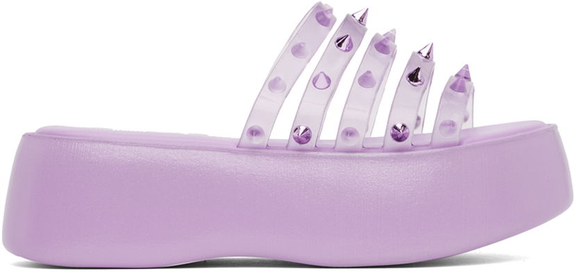 Nega čevljev Jean Paul Gaultier Jean Paul Gaultier Melissa Edition 'The Becky Punk Love' Platform Slides Lila | 23/12-F-CS002-X033-29