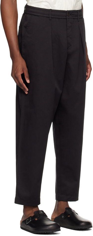 Hlače Universal Works Universal Works Pleated Trousers Črna | 00134, 4