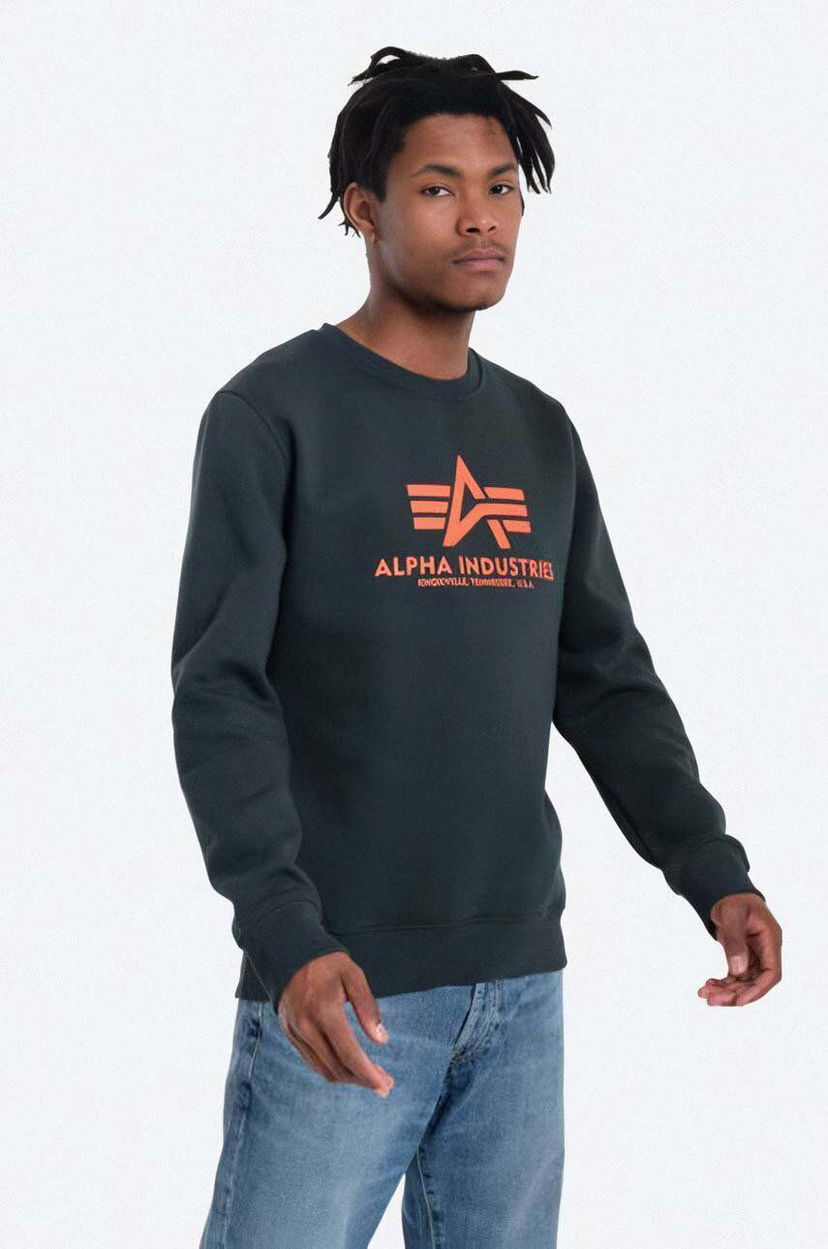 Pleteni pulover Alpha Industries Alpha Industries Basic Sweater Zelena | 178302.353