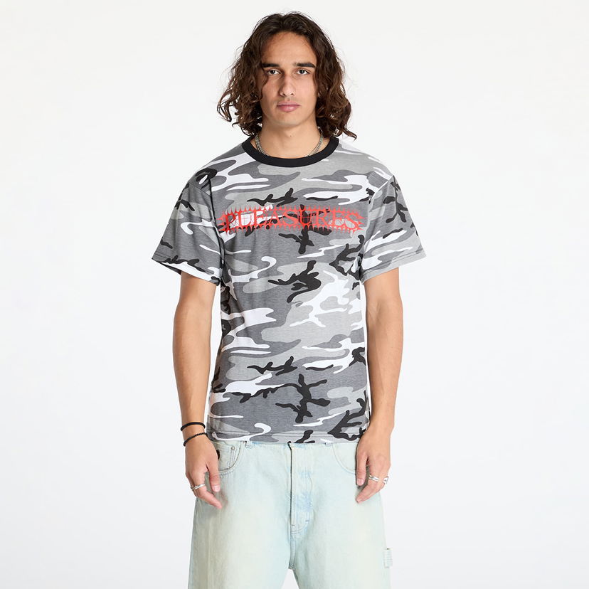 Majica Pleasures Spike T-Shirt Camo Siva | P24F101 CAMO