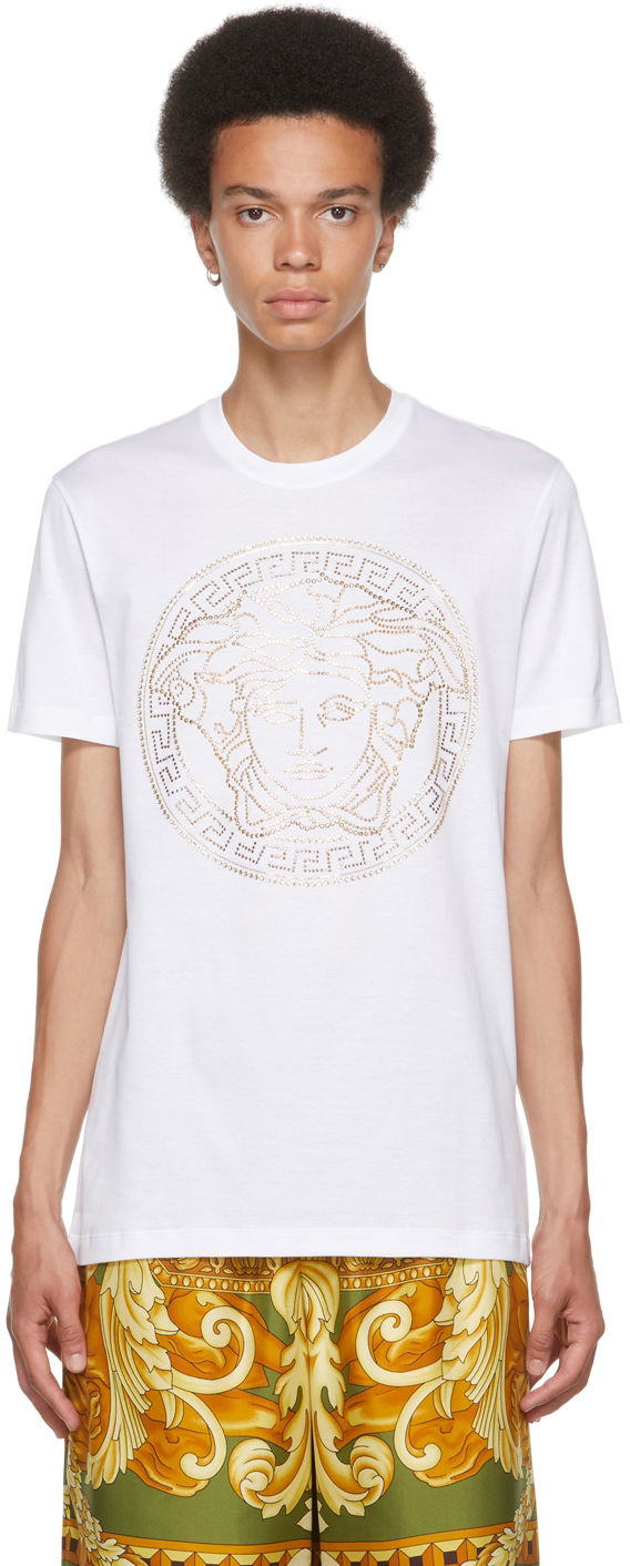 Majica Versace Embellished Medusa T-Shirt Bela | A77987 A201952