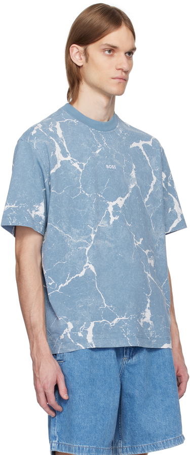 Majica BOSS All-Over Print Tee Modra | 50541105, 1