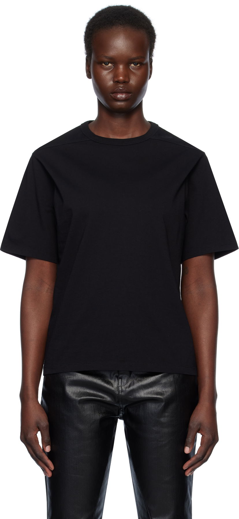 Majica Rick Owens Rick Owens Hollywood Brad T-Shirt Črna | RP01E7200 JA