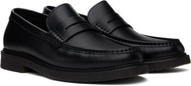 Superge in čevlji BOSS BOSS Polished Leather Loafers Črna | 50536162, 3