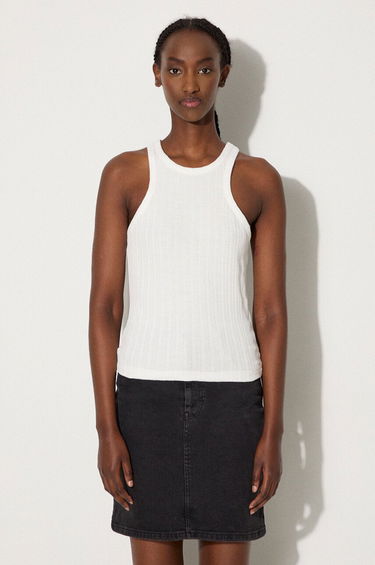 Majica brez rokavov Samsoe Samsoe Samsoe Samsoe SAHELENE Fitted Ribbed Tank Top Bela | F24200135, 0