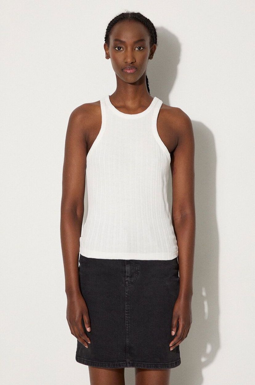 Majica brez rokavov Samsoe Samsoe Samsoe Samsoe SAHELENE Fitted Ribbed Tank Top Bela | F24200135