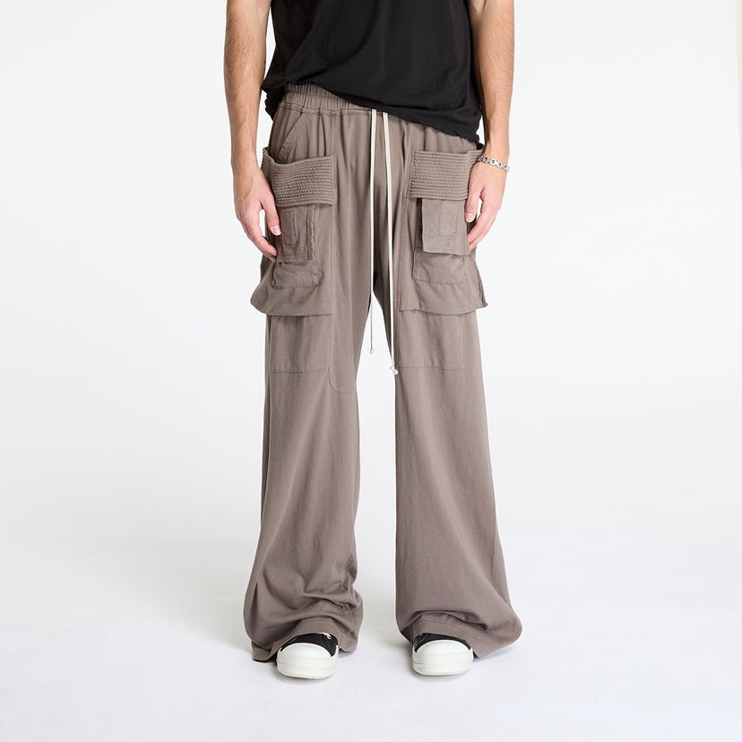 Cargo hlače Rick Owens Rick Owens DRKSHDW Creatch Wide Cargo Drawstring Pants Rjava | DU01E3394 RN 34