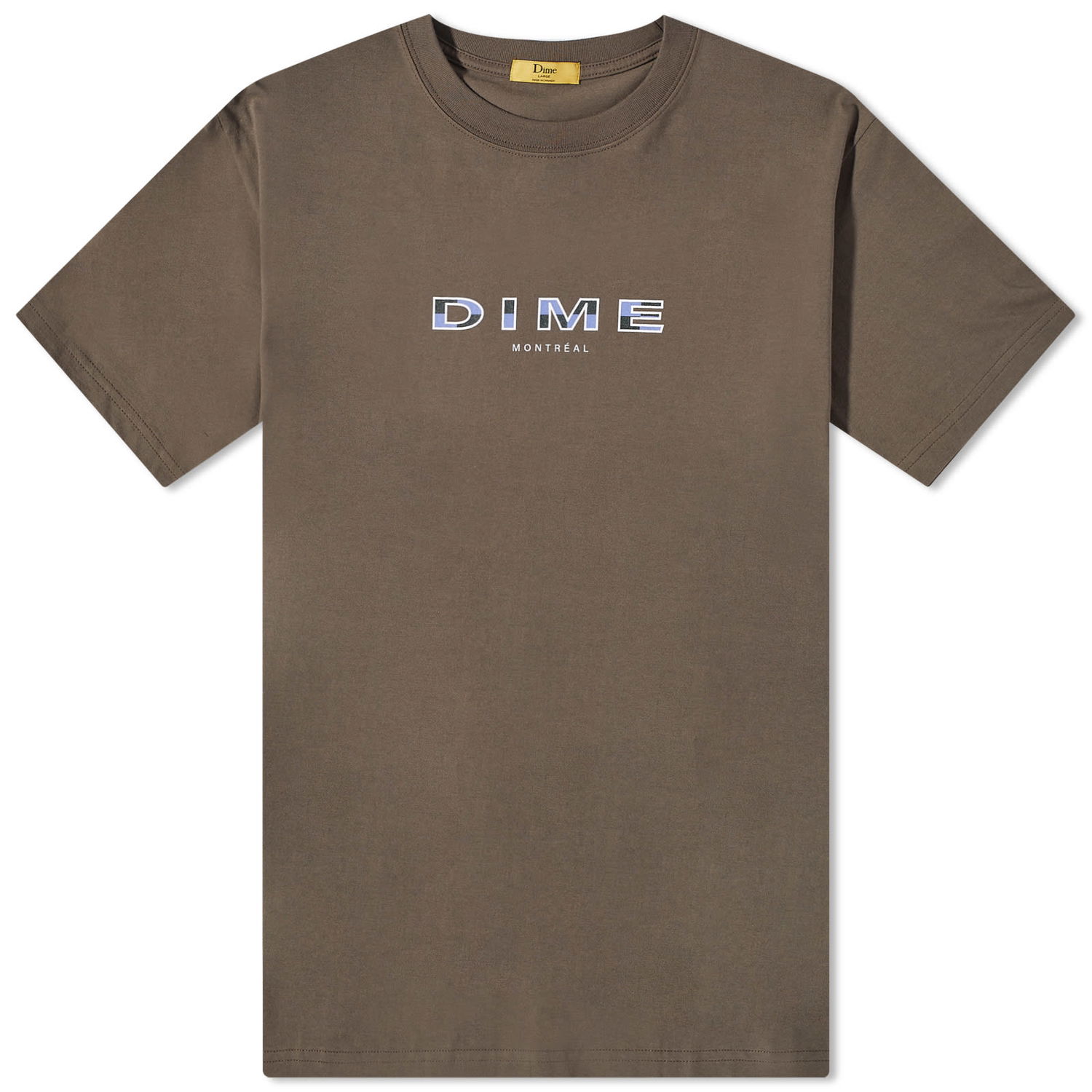 Majica Dime Block Font T-Shirt "Driftwood" Rjava | DIMESU2323DRI, 0