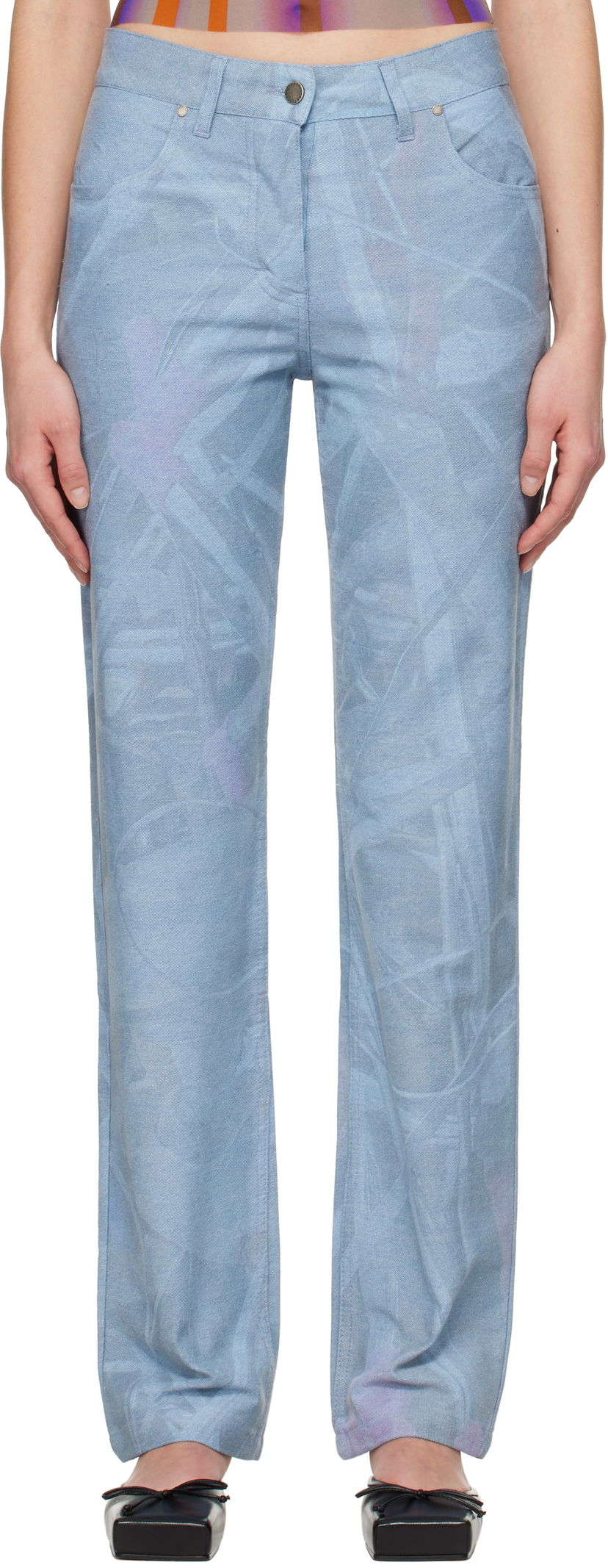 Kavbojke Serapis Scrap Yard Fitted Jeans Modra | SS25_DE_3F