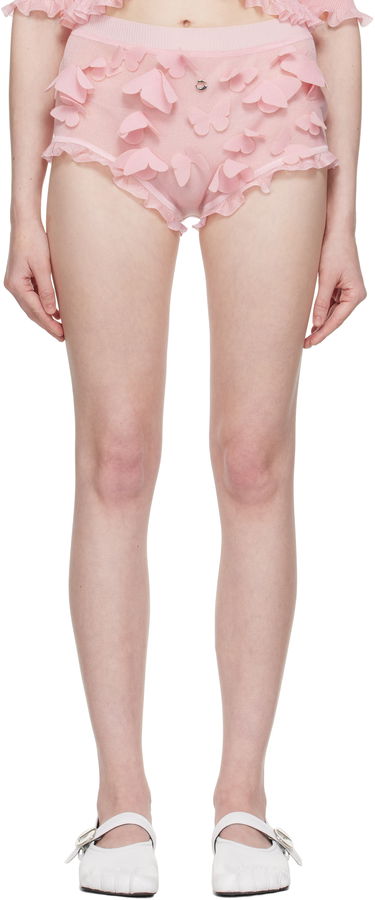 Spodnjice Coperni Coperni Knitted Butterfly Appliqué Shorts Roza | COPML138Y3015, 0