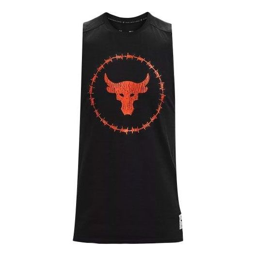Majica brez rokavov Under Armour Project Rock Cotton Graphic Tank Črna | 1361623-001