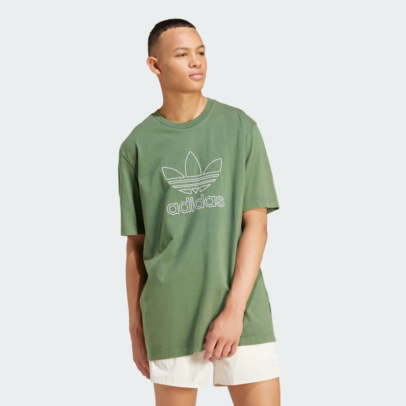 Majica adidas Originals Adicolor Outline Trefoil Tee Zelena | IR7993