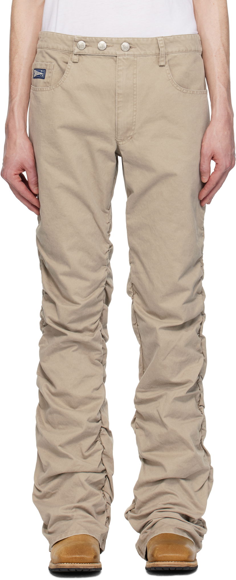 Kavbojke MISBHV MISBHV Cotton Twill Stacked Trousers Bež | 250M306