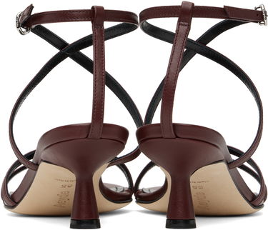 Modni dodatki Aeyde Aeyde Maeve Leather Heeled Sandals Bordo | A11-HS-PRAR55ST156-SS25-955-007, 1