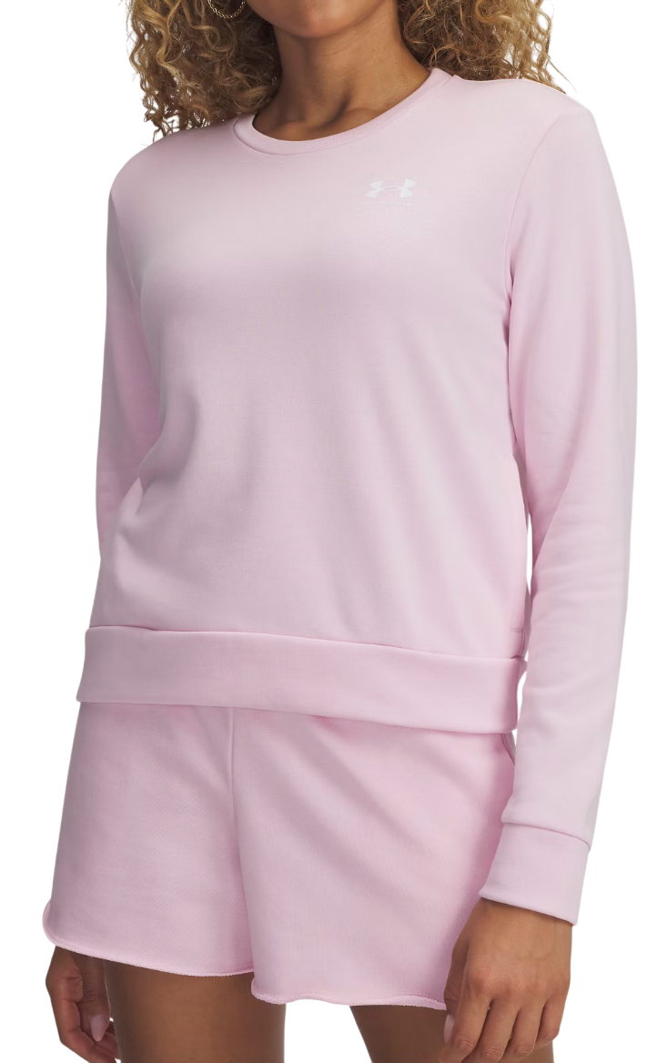 Pleteni pulover Under Armour Under Armour Rival Terry Crew Sweatshirt Roza | 1389659-647
