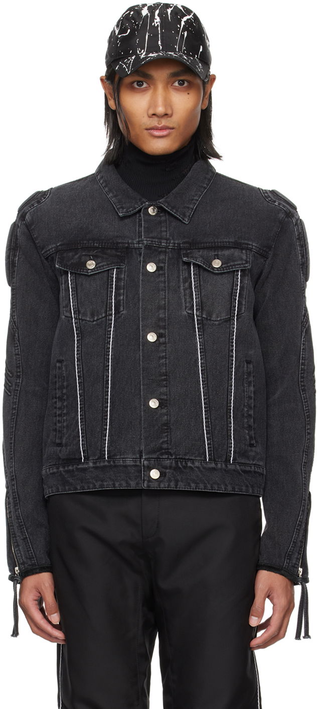 Jakna Kanghyuk Lock Stitched Denim Jacket Črna | CO24SSJK04