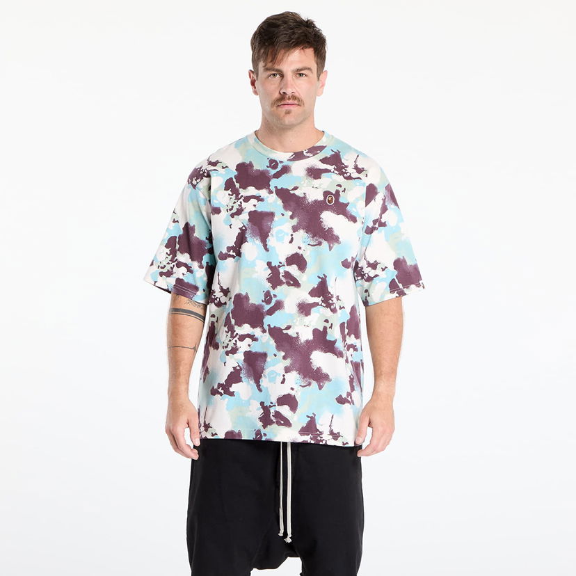 Majica BAPE A BATHING APE Map Camo Ape Head One Point T-Shirt Večbarvna | 001CSL301001MMUL