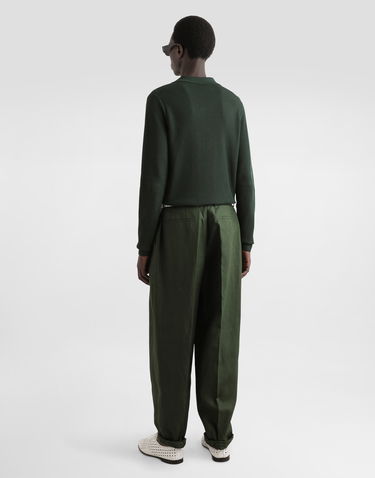 Hlače Dolce & Gabbana Dolce & Gabbana Linen Turned-Up Cuffs Pants Zelena | GP114TFU4MCV0304, 2