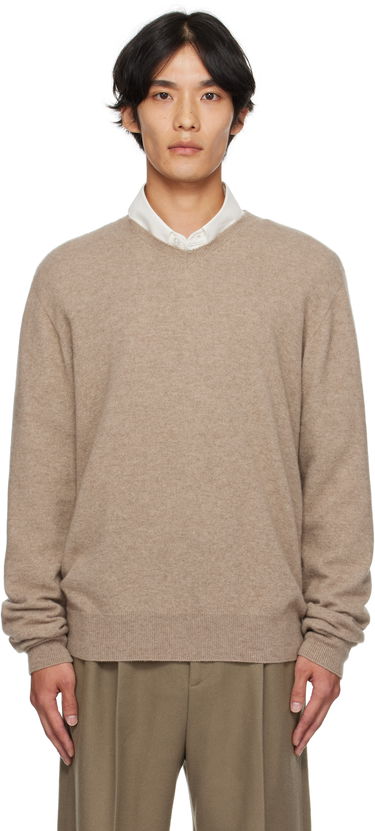 Pleteni pulover The Row The Row Rod V-Neck Sweater Bež | 1014-Y556, 0