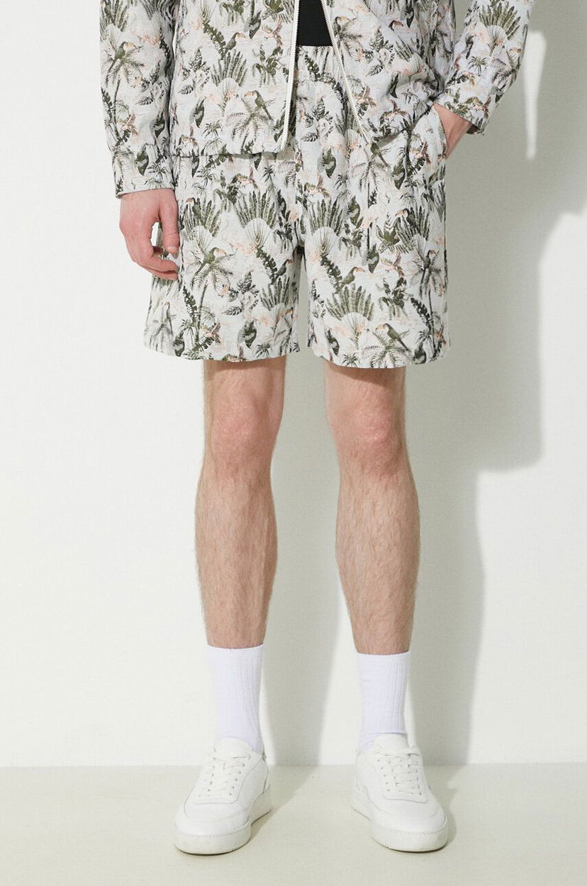 Kratke hlače Pleasures Patterned Shorts Zelena | P24SP029.GREY