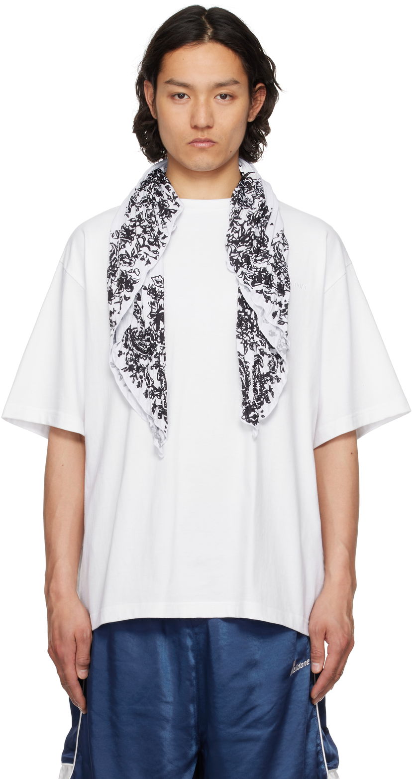 Majica We11done We11done Wrinkled Muffler T-Shirt Bela | WD-TT1-25-732-U-WH