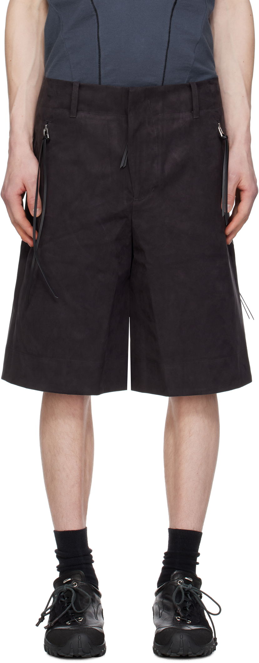 Kratke hlače Post Archive Faction (PAF) PAF 8.0 Center Technical Faux-Suede Shorts Črna | 8.0 BTPC-B