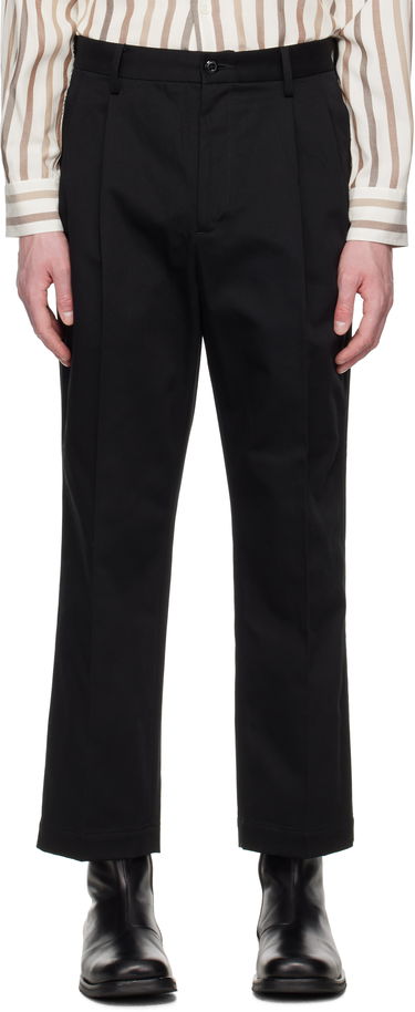 Hlače WACKO MARIA WACKO MARIA Double Pleated Chino Trousers Črna | 25SS-WMP-PT13, 0