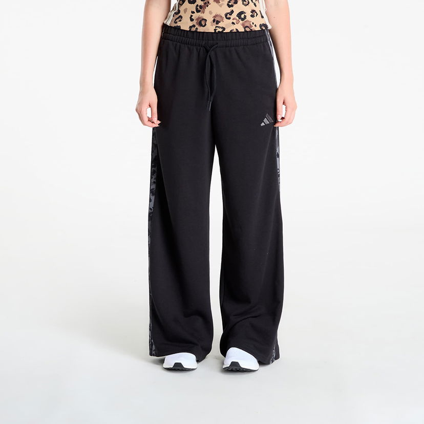 Trenirka adidas Performance adidas Animal Print 3-Stripes Open Hem Pants Črna | JM1840