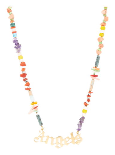 Ogrlica Palm Angels Angels Beads Necklace Bež | PWOB079S23MAT0018476