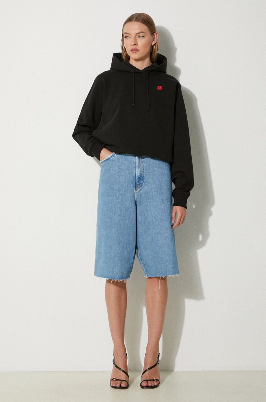 Pulover KENZO Boke Placed Hoodie With Print Črna | FE62SW1624MT.99J, 1