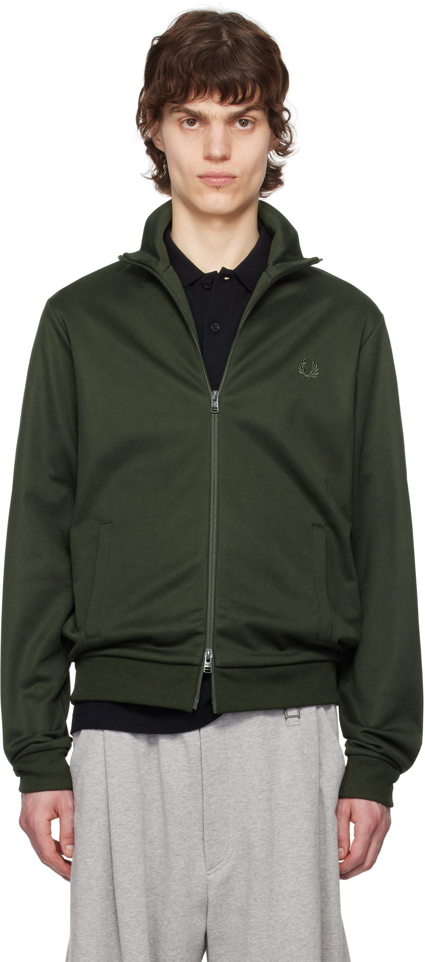 Vetrovka Fred Perry Fred Perry Tricot Track Jacket Zelena | J7826