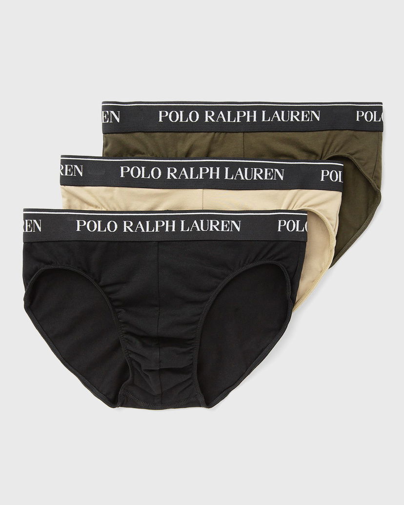 Spodnje perilo in nogavice Polo by Ralph Lauren 3-Pack Briefs Črna | 714840543020