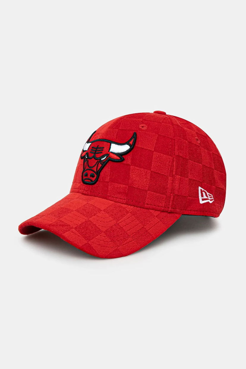 Kapa New Era Chicago Bulls Tonal Check 940 Velour Baseball Cap Rdeča | 60595441