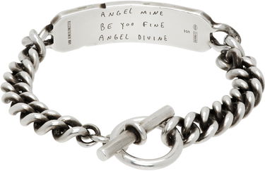 Zapestnica Ann Demeulemeester Ann Demeulemeester Silver-Tone Quote Chain Bracelet Kovinski | B0013095-JW020-070, 1