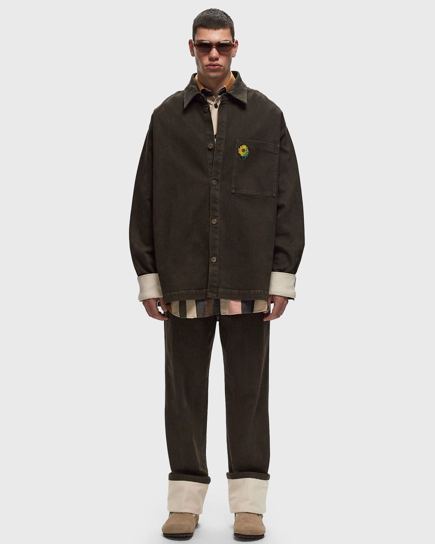 Kavbojke JW Anderson CONTRAST TURN UP JEANS Jeans Rjava | DT0100-PG1673-958, 1