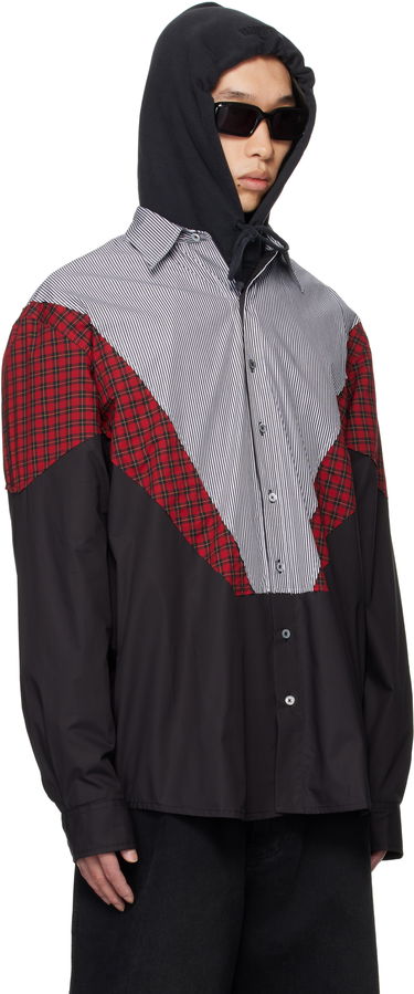 Srajce VETEMENTS VETEMENTS Tracksuit Panelled Shirt Črna | UH76SH860BR, 1