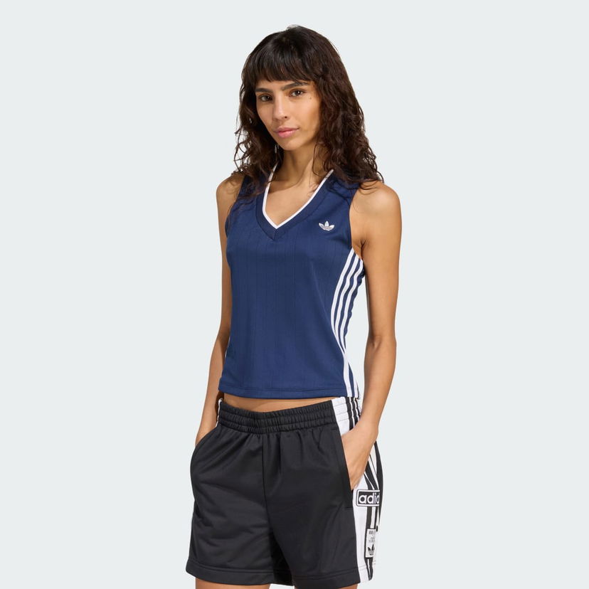 Majica brez rokavov adidas Originals V-Neck Tank Top Adidas Originals Modra | KD2280