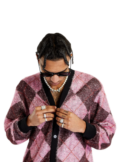 Pleteni pulover Pleasures Rev Cardigan Roza | P23SP008 PINK