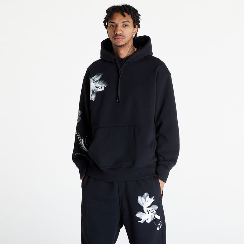 Pulover Y-3 Graphic French Terry Hoodie UNISEX Black Črna | IN4335